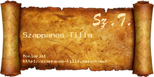 Szappanos Tilla névjegykártya